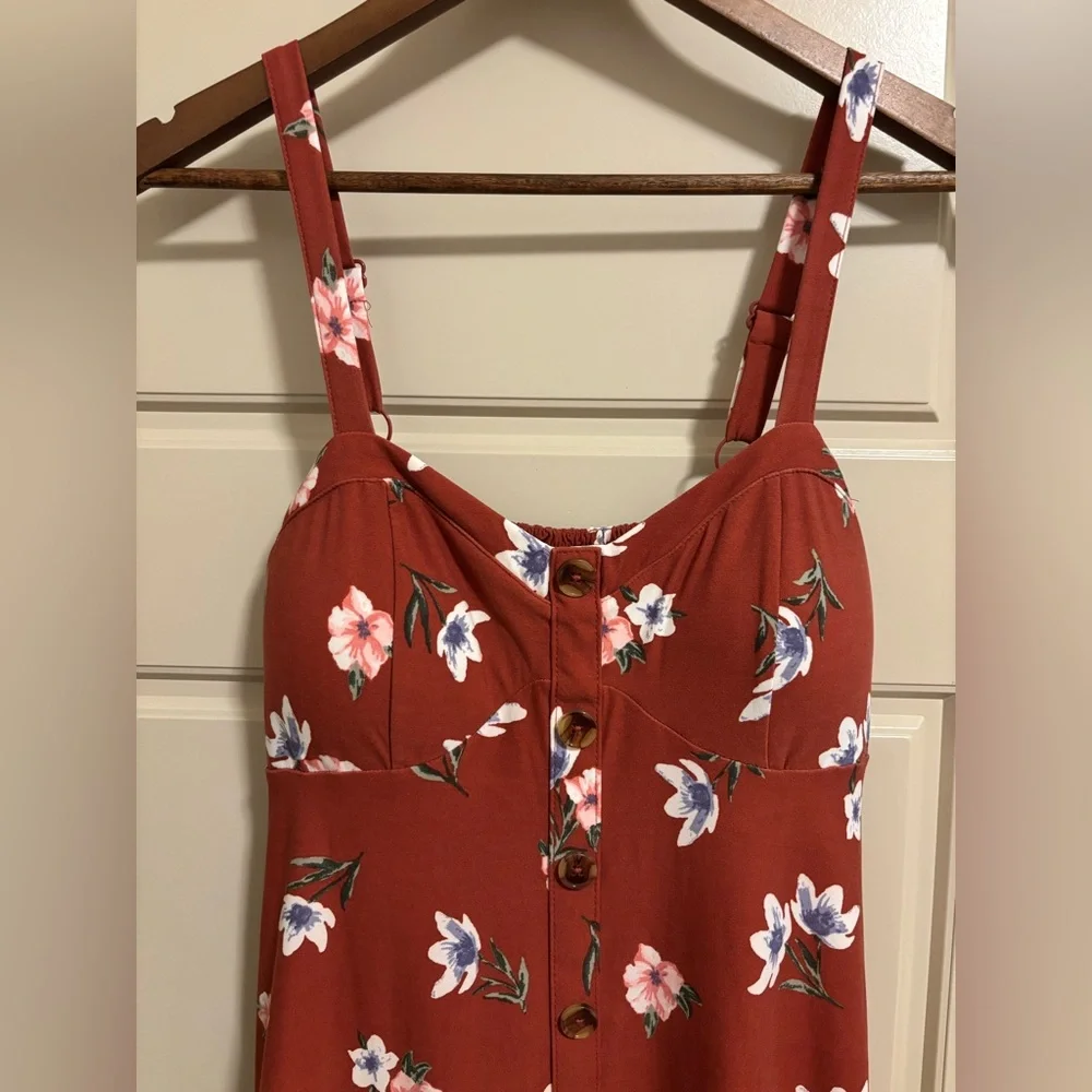 No Boundaries Orange Floral Dress